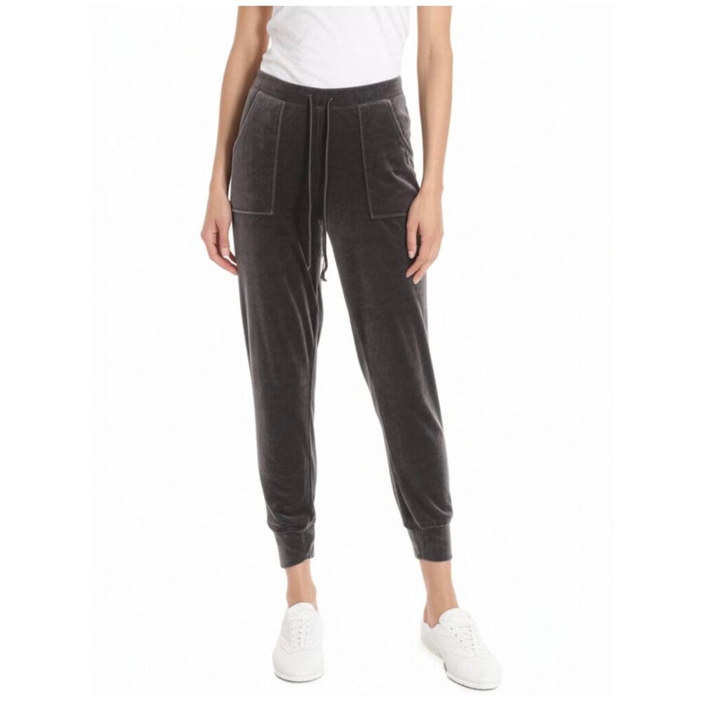 House of Harlow 1960 women's gray velour cozy joggers soft cozy